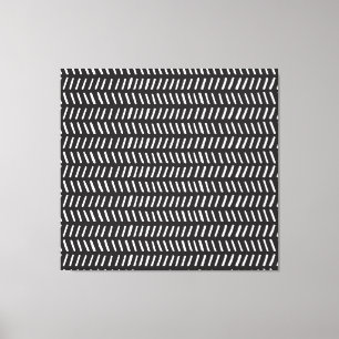 Abstract Stripes Horizontal Vintage Background Canvas Print