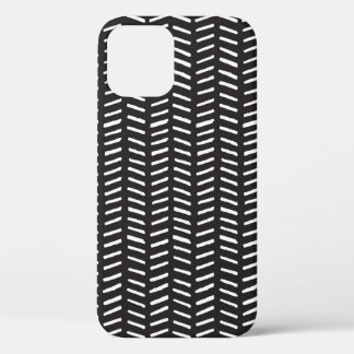 Abstract Stripes Horizontal Vintage Background iPhone 12 Case