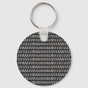 Abstract Stripes Horizontal Vintage Background Key Ring