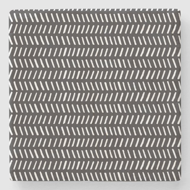 Abstract Stripes Horizontal Vintage Background Stone Coaster (Front)