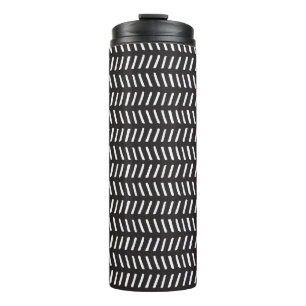 Abstract Stripes Horizontal Vintage Background Thermal Tumbler