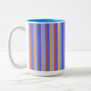 abstract stripes modern art Two-Tone coffee mug