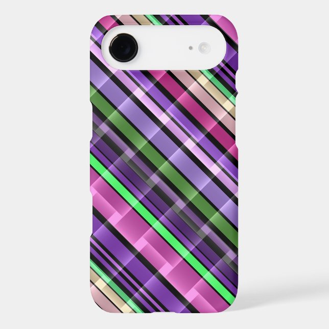 Abstract Stripes Pattern (Purple, Pink, Green) 2 Case-Mate iPhone Case (Back)