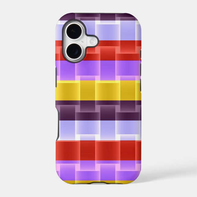 Abstract Stripes Pattern (Purple, Yellow, Red) (Back)