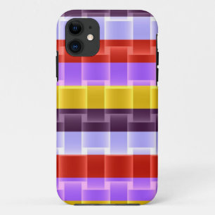 Abstract Stripes Pattern (Purple, Yellow, Red) iPhone 11 Case