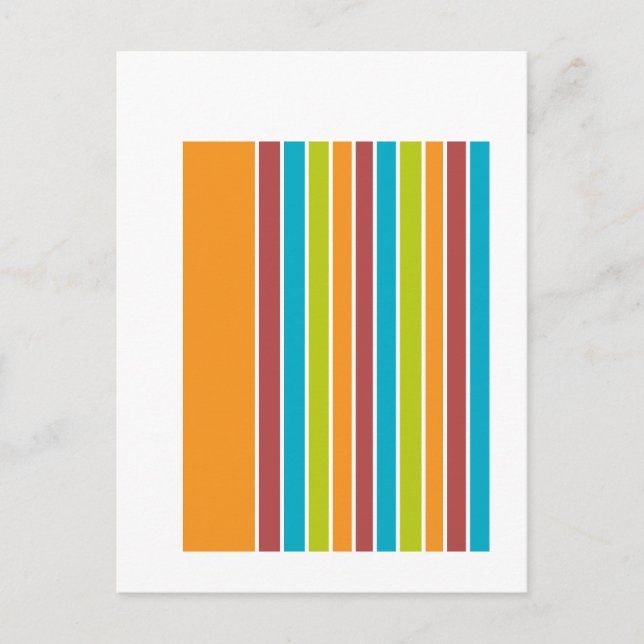 Abstract Stripes  Postcard (Front)