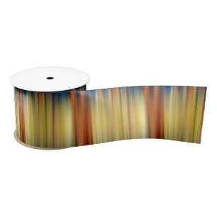 Abstract Stripes Spectrum Background Blue Gold Satin Ribbon