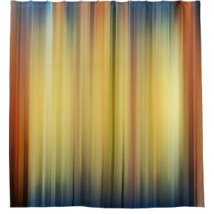 Abstract Stripes Spectrum Background Blue Gold  Shower Curtain