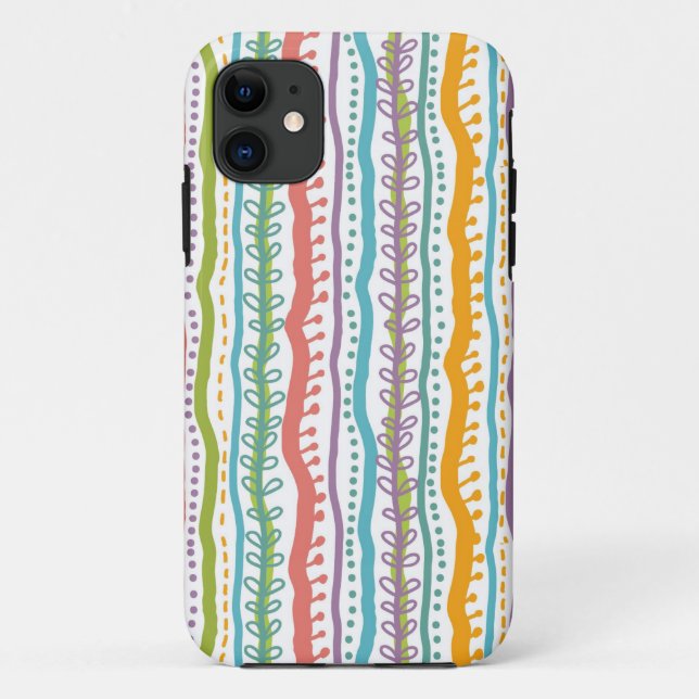 Abstract Stripes Vertical Pattern Case-Mate iPhone Case (Back)