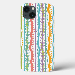 Abstract Stripes Vertical Pattern iPhone 13 Case