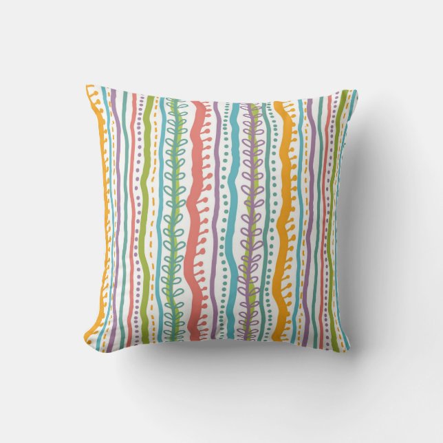 Abstract Stripes Vertical Pattern Cushion (Front)