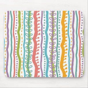 Abstract Stripes Vertical Pattern Mouse Mat