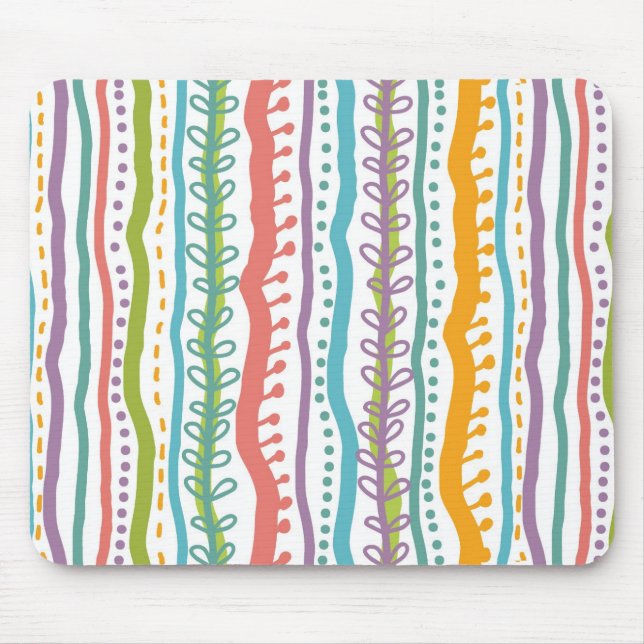 Abstract Stripes Vertical Pattern Mouse Mat (Front)