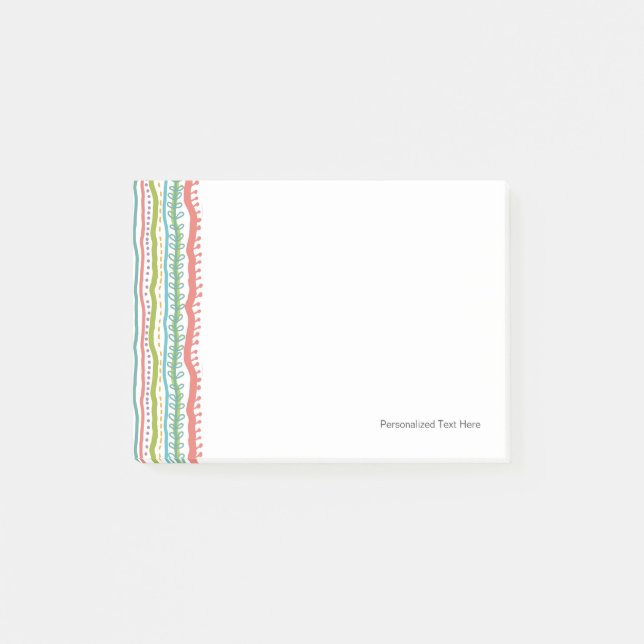 Abstract Stripes Vertical Pattern Post-it Notes (Front)