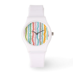 Abstract Stripes Vertical Pattern Watch