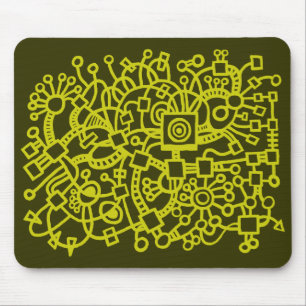 Abstract Structure - Banana on Murky Green Mouse Mat