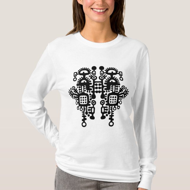 Abstract Structure - Black and White T-Shirt (Front)