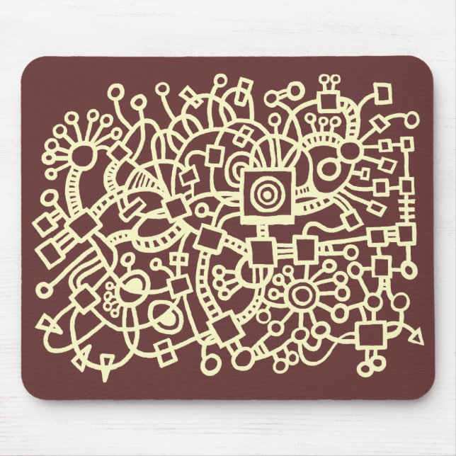 Abstract Structure - Cream on Chocolate Mouse Mat (Front)