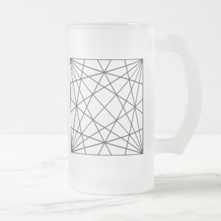 Abstract structure frosted glass beer mug
