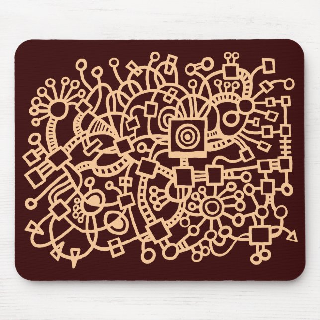Abstract Structure - Sand on Dk Brown Mouse Mat (Front)