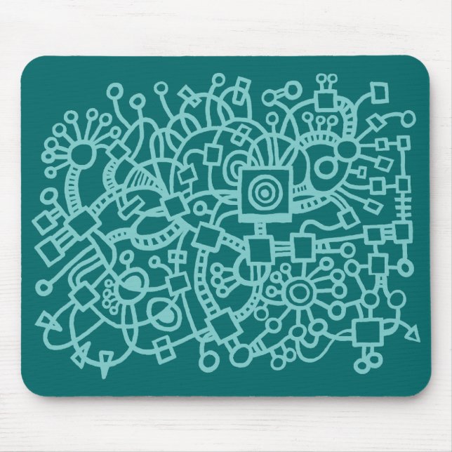 Abstract Structure - Shades of Green Mouse Mat (Front)