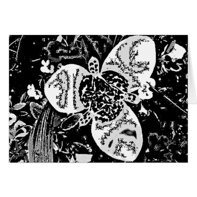 abstract style flower black and white contempory (Front Horizontal)
