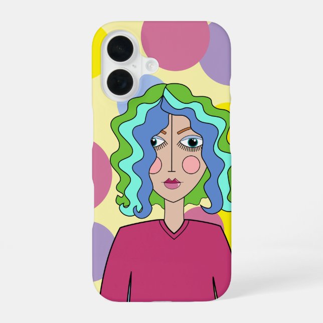 Abstract stylised face iPhone / iPad case (Back)