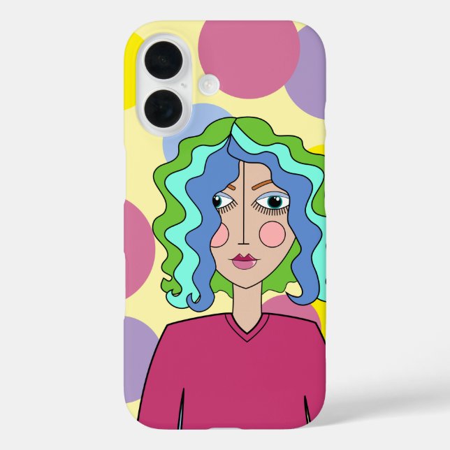 Abstract stylised face iPhone / iPad case (Back)