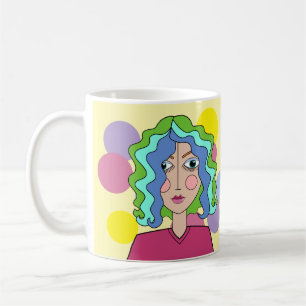 Abstract Stylized Face Mug