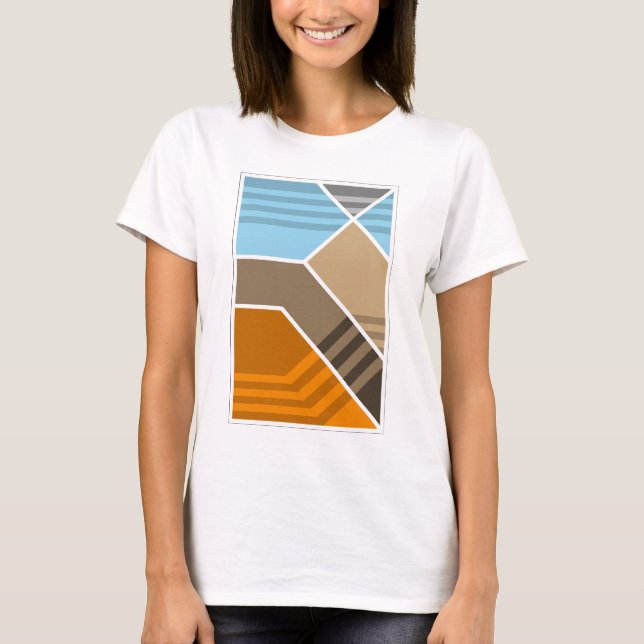 Abstract Subduction Zone Geology T-Shirt (Front)