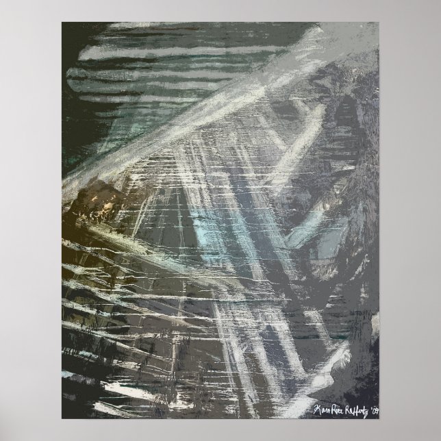 Abstract Subterranean Textural Painting Poster (Front)