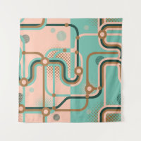 Abstract subway map, dual patterns.