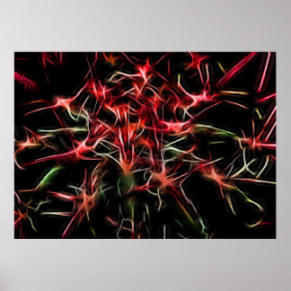 Abstract Succulent Plant Poster