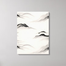 Abstract Sumi Ink Wash Zen Rice Paper Minimalist