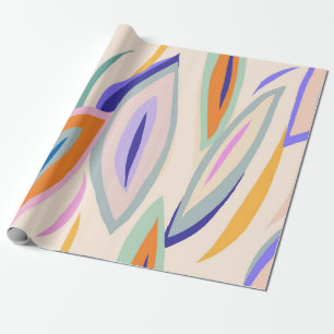Abstract summer artistic illustration pattern. Cre Wrapping Paper