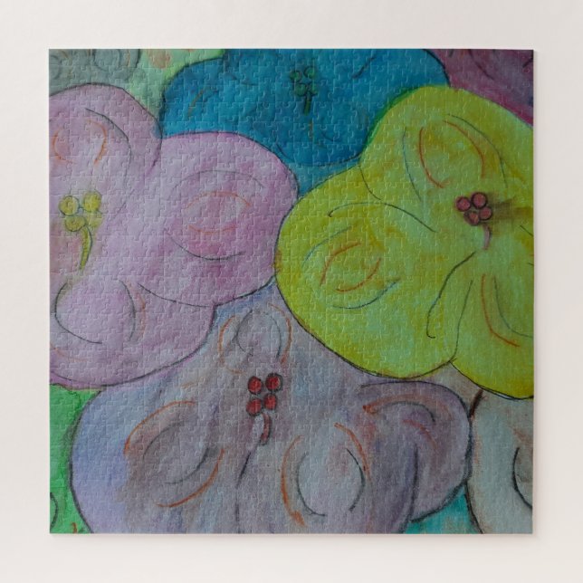 Abstract Summer Floral Jigsaw Puzzle (Vertical)
