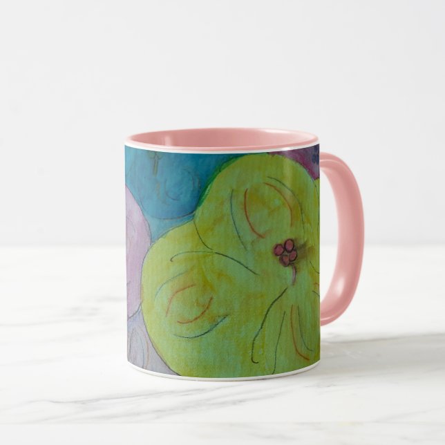Abstract Summer Floral Mug (Front Right)