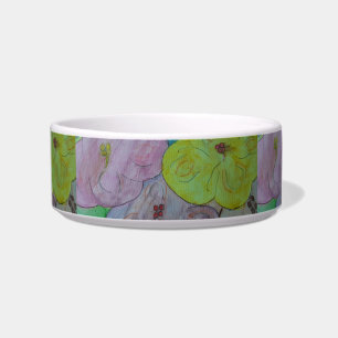 Abstract Summer Floral Pet Bowl