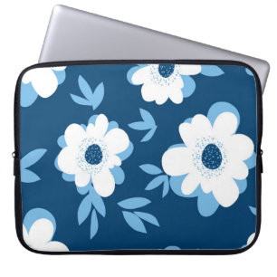 Abstract summer floral seamless pattern laptop sleeve