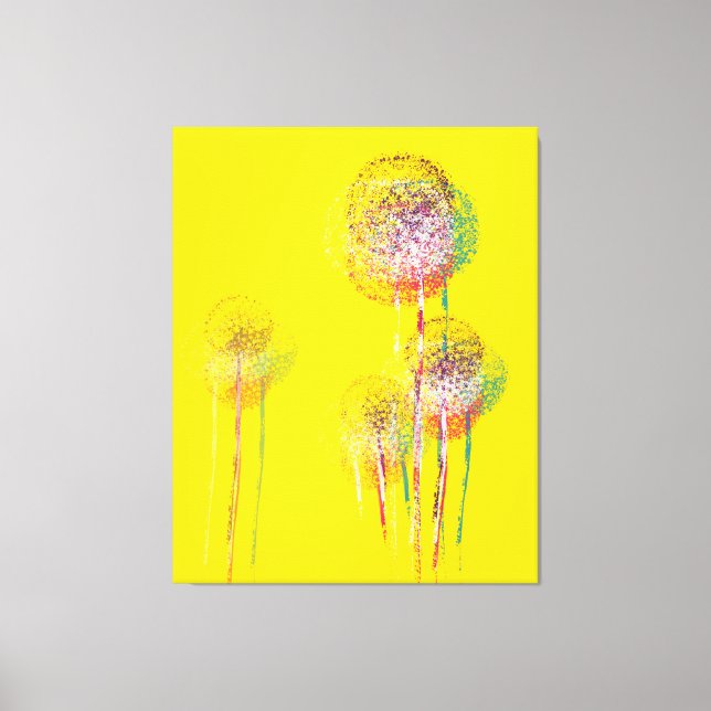 Abstract Summer Flower Trees #2 Canvas Print (Front)