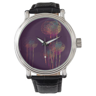 Abstract Summer Flower Trees Watch