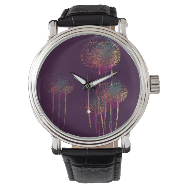 Abstract Summer Flower Trees Watch (Front)