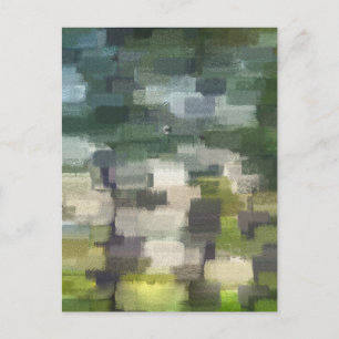 Abstract Summer Green Blank Post Card