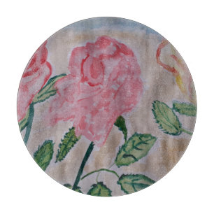 Abstract Summer Roses Cutting Board