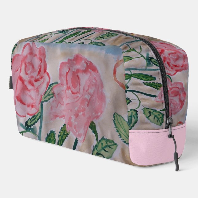 Abstract Summer Roses Dopp Kit (Right Corner)