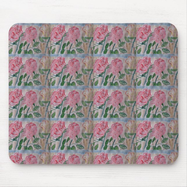 Abstract Summer Roses  Mouse Mat (Front)