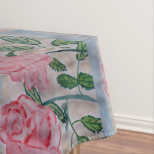 Abstract Summer Roses  Tablecloth