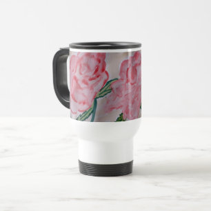 Abstract Summer Roses Travel Mug