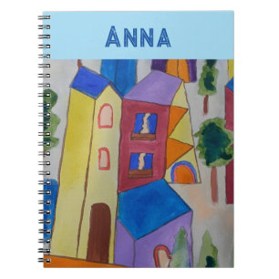 Abstract Summer Village Personalised Notebook