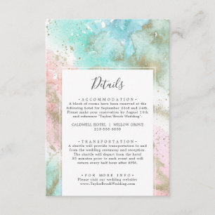 Abstract Summer Wedding Details Enclosure Card